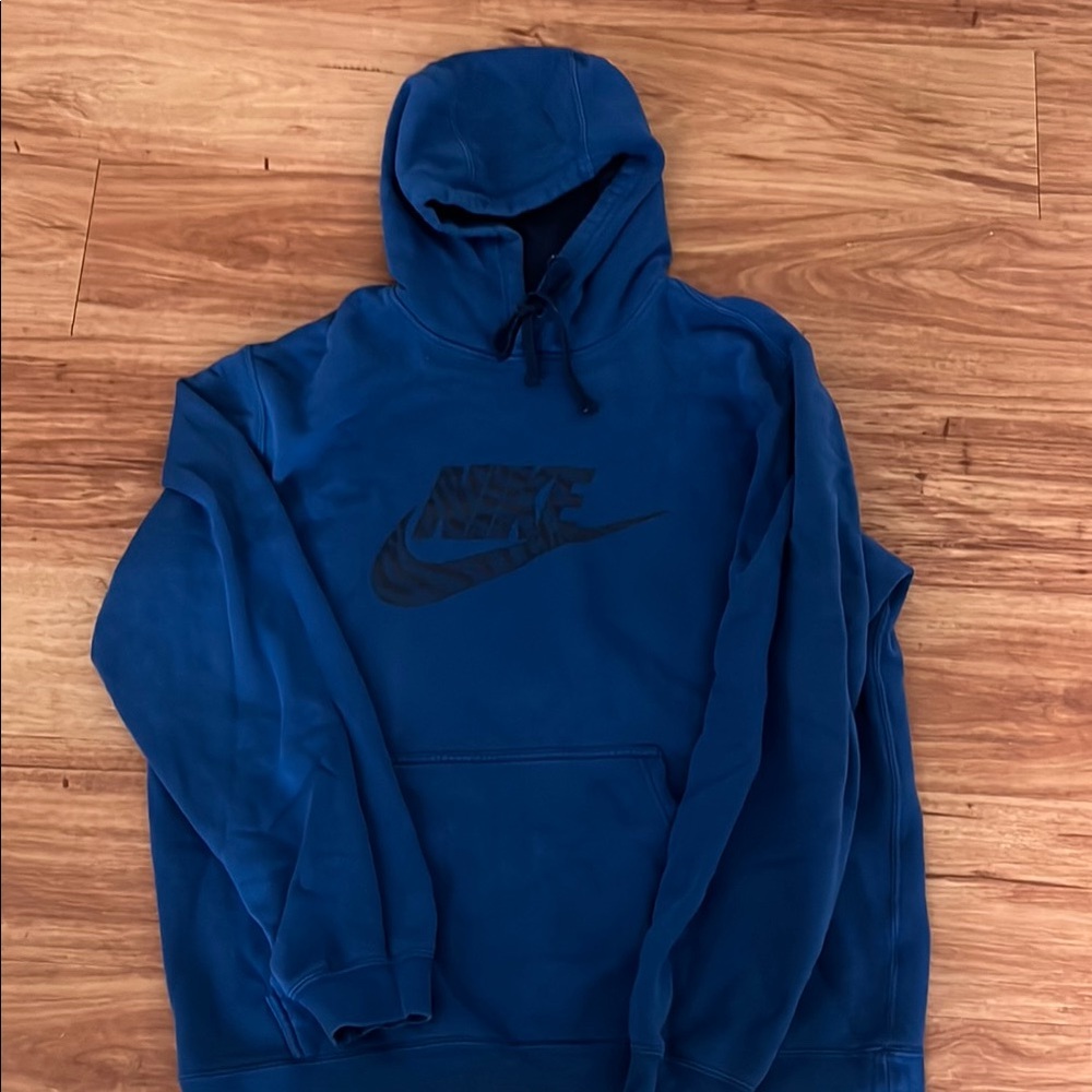 Nike Blue Sweatshirt Hoodie Athletic Style